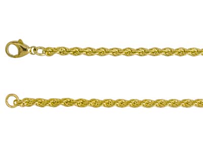 9ct Yellow Gold 3.0mm Solid Rope   Chain 16