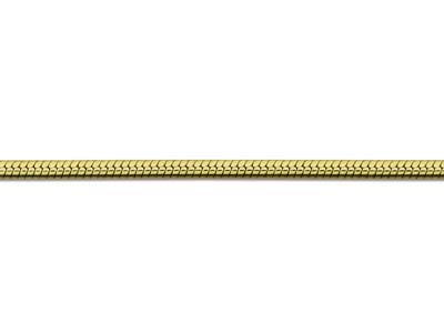 9ct Yellow Gold 0.9mm Round Snake  Chain 16