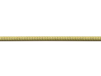 9ct Yellow Gold 0.9mm Round Snake  Chain 16