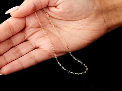 9ct Yellow Gold 1.7mm Trace Chain  16