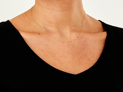 9ct Yellow Gold 1.2mm Trace Chain  16