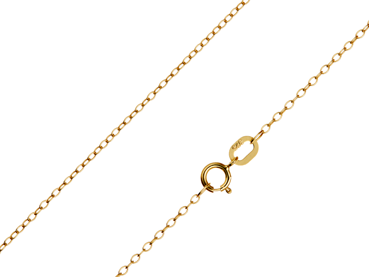 9ct Yellow Gold 1.2mm Trace Chain 18