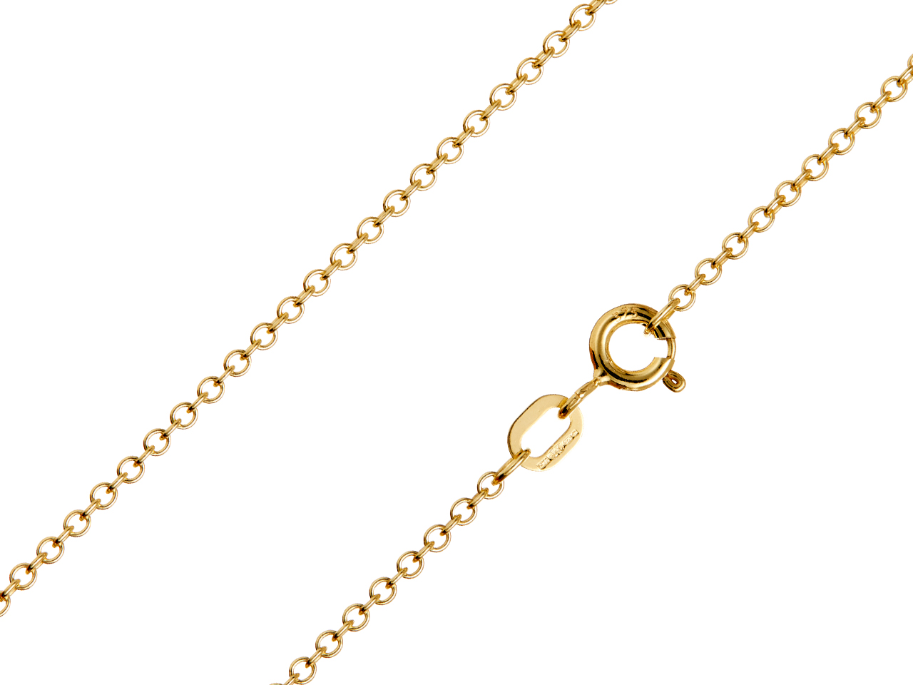9ct Yellow Gold Trace Necklace 16–20" Italian Made Chain