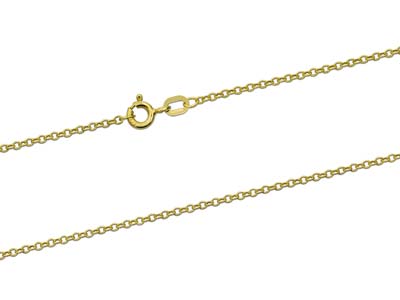 9ct Yellow Gold 1.6mm Trace Chain  22