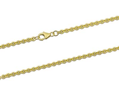 9ct Yellow Gold 3.0mm Cable Chain  18