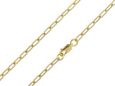 9ct Yellow Gold 2.5mm Square Long  Trace Chain 1640cm Hallmarked