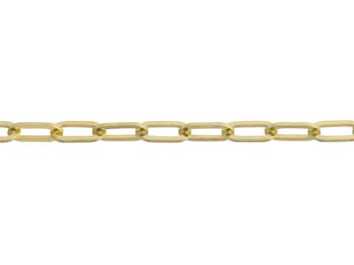 9ct Yellow Gold 2.5mm Square Long  Trace Chain 16