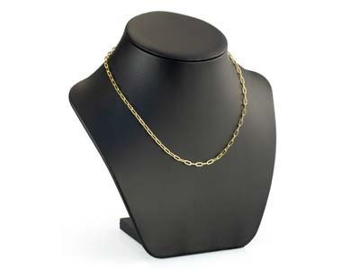 9ct Yellow Gold 2.5mm Square Long  Trace Chain 16