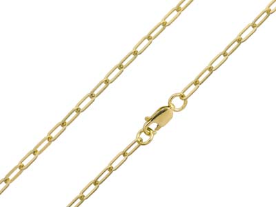 9ct Yellow Gold 2.5mm Square Long  Trace Chain 1845cm Hallmarked