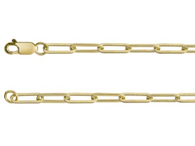9ct Yellow Gold 3.9mm Square Long  Trace Chain 16