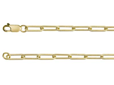 9ct Yellow Gold 3.9mm Square Long  Trace Chain 18
