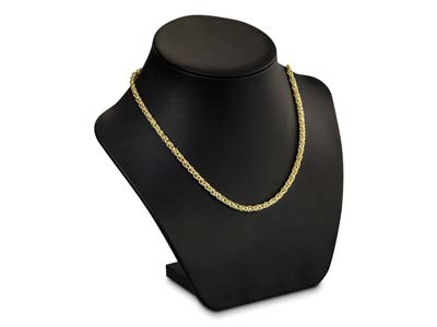 9ct Yellow & White Gold 4.2mm Spiga Chain 16