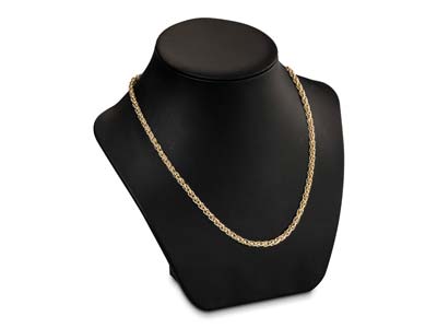 9ct Yellow & White Gold 4.2mm Spiga Chain 18