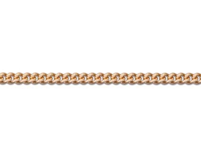 9ct Red Gold 1.3mm Curb Chain      16