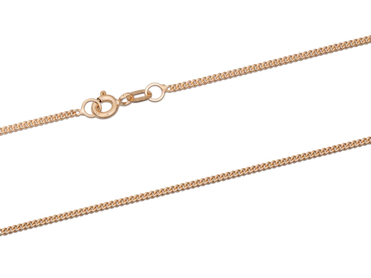 9ct Rose Gold Curb Necklace Chain 16"/18"/20" 1.3mm Fine Jewellery HALLMARKED