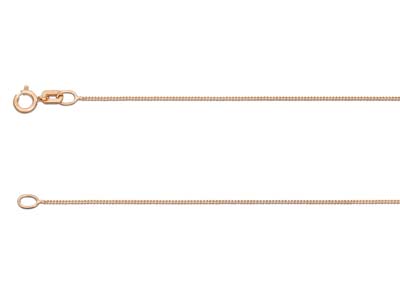 9ct Red Gold 0.5mm Diamond Cut Curb Chain 1845cm Unhallmarked