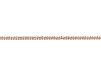 9ct Red Gold 0.5mm Diamond Cut Curb Chain 18