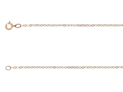 9ct Red Gold 1.1mm Trace Chain     18