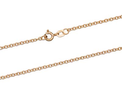 9ct Red Gold 2mm Trace Chain       16