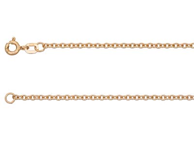 9ct Red Gold 2mm Trace Chain       20