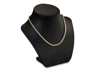 9ct Red & White Gold 4.2mm Spiga   Chain 16