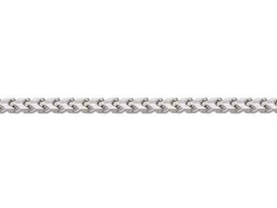 9ct White Gold 1.1mm Franco Chain  16