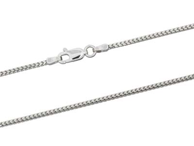 9ct White Gold 1.5mm Franco Chain  18