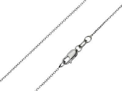 9ct White Gold 0.8mm Diamond Cut   Belcher Chain 1845cm Hallmarked