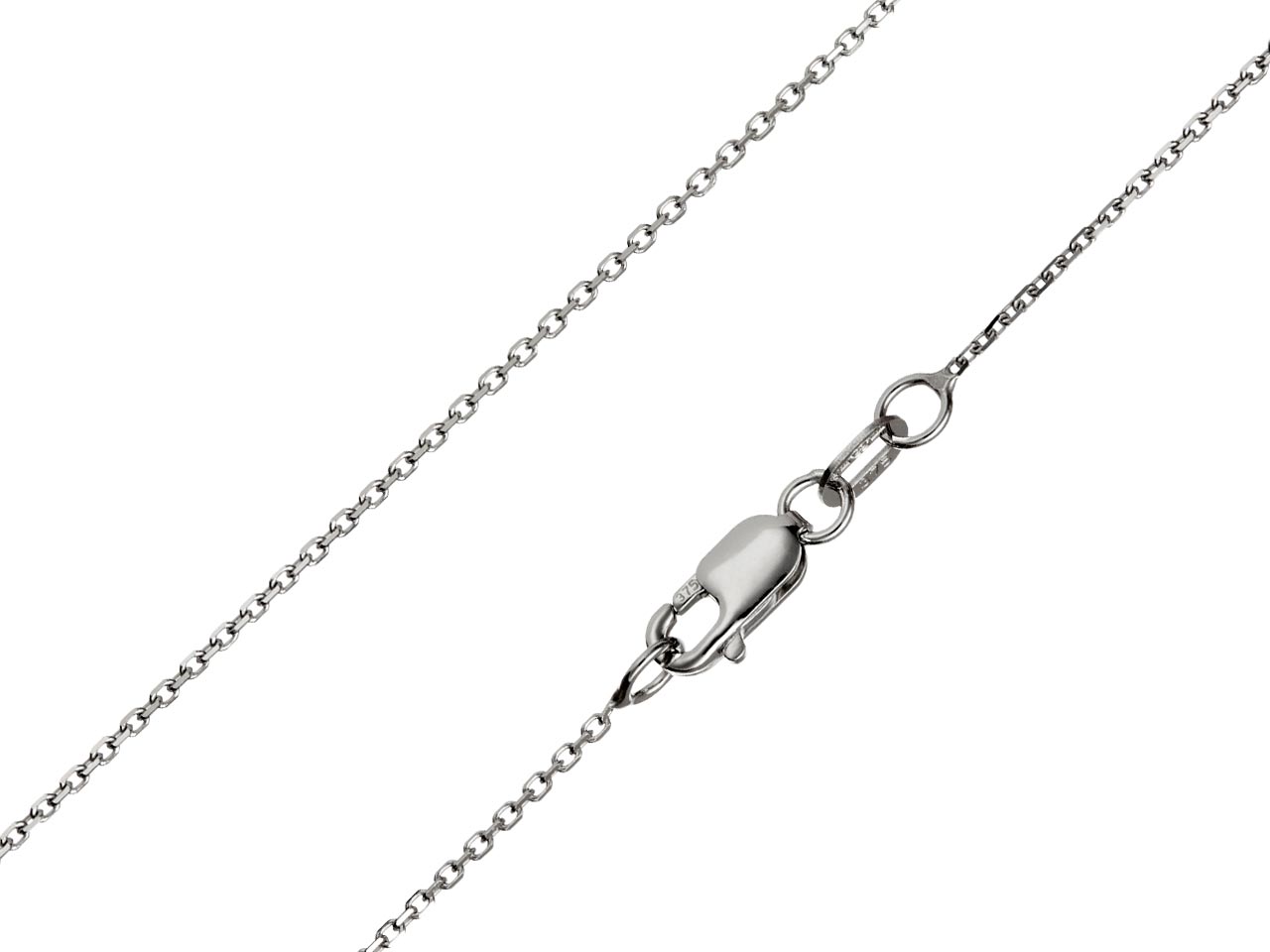 9ct White Gold Diamond Cut Belcher Chain 16"/18"/20" Necklace HALLMARKED