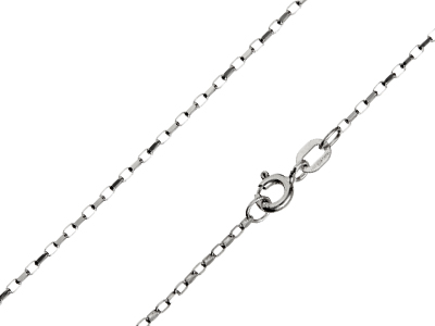 9ct White Gold 1.7mm Diamond Cut   Belcher Chain 16