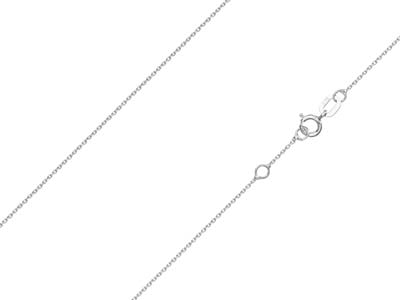9ct White Gold 0.8mm Extendable    Belcher Chain Bracelet 17-18cm     Unhallmarked - Standard Image - 1