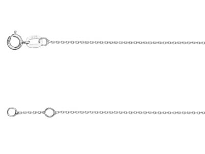 9ct White Gold 0.8mm Extendable    Belcher Chain Bracelet 17-18cm     Unhallmarked - Standard Image - 2