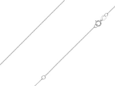 9ct White Gold 0.8mm Extendable    Belcher Chain 16-18