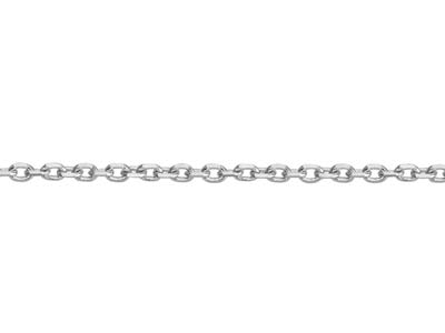 9ct White Gold 0.8mm Extendable    Belcher Chain 16-18