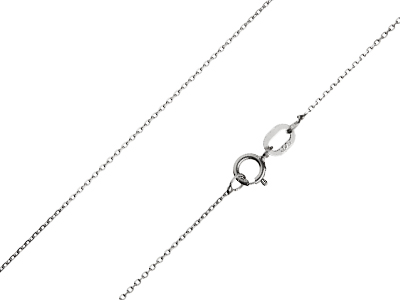 9ct White Gold 0.8mm Belcher Chain 1640cm Unhallmarked