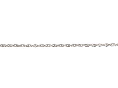 9ct White Gold 1.5mm Prince Of Wales Rope Chain 18''/45cm Unhallmarked - Standard Image - 3