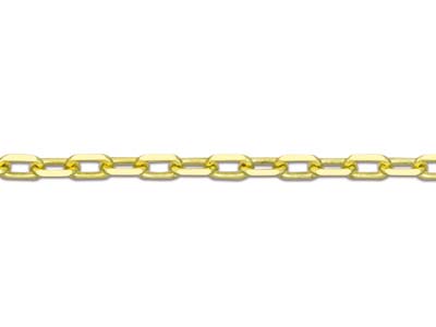 9ct Yellow Gold 1.5mm Diamond Cut  Square Belcher Chain 18