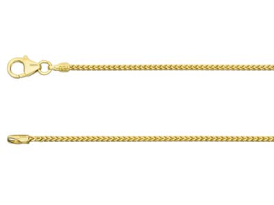 18ct Yellow Gold 1.1mm Franco Chain 16