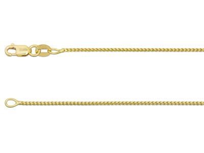 18ct Yellow Gold 1mm Franco Chain  16