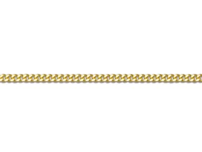 18ct Yellow Gold 0.9mm Diamond Cut Curb Chain 16