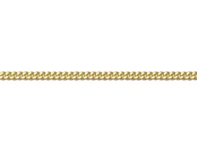 18ct Yellow Gold 0.9mm Diamond Cut Curb Chain 18