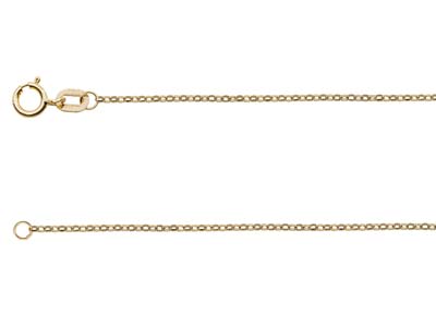 18ct Yellow Gold 1.0mm Diamond Cut Belcher Chain 16