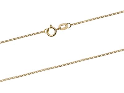 18ct Yellow Gold 1.0mm Diamond Cut Belcher Chain 16