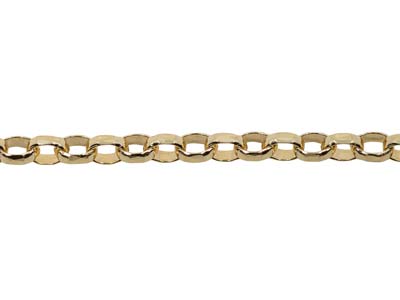 18ct Yellow Gold 1.0mm Diamond Cut Belcher Chain 18