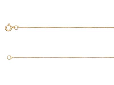 18ct Yellow Gold 0.6mm Diamond Cut Curb Chain 18