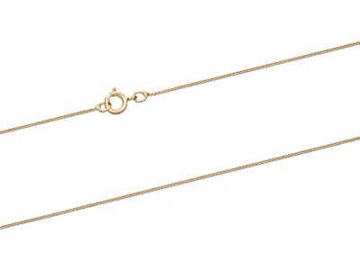 18ct Yellow Gold 0.6mm Diamond Cut Curb Chain 18