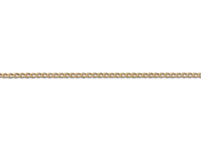 18ct Yellow Gold 0.6mm Diamond Cut Curb Chain 18