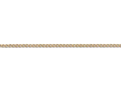 18ct Yellow Gold 0.6mm Diamond Cut Curb Chain 18