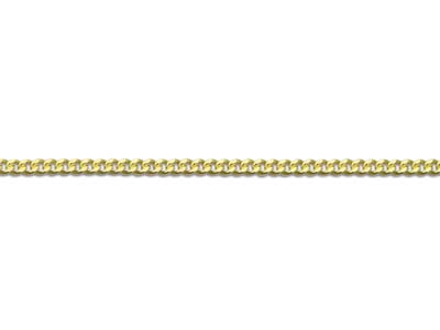 18ct Yellow Gold 0.8mm Diamond Cut Curb Chain 16