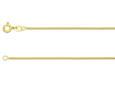 18ct Yellow Gold 1mm Diamond Cut   Curb Chain 16